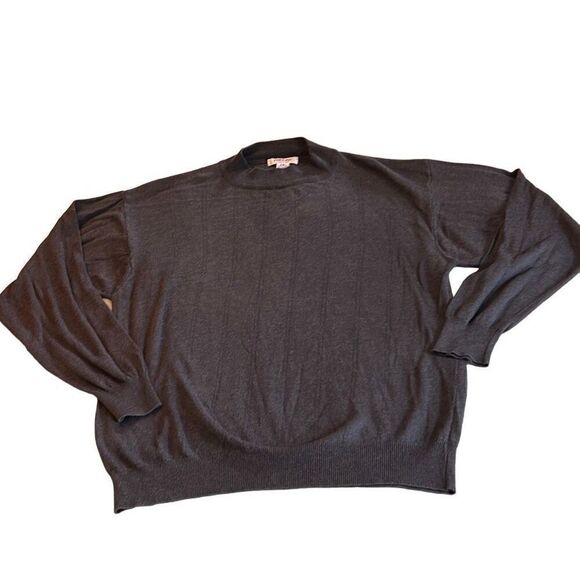 Allora Men's Dark Brown Long Sleeve Rayon Blend Pullover Sweater Size 2XL - runs - Picture 2 of 8